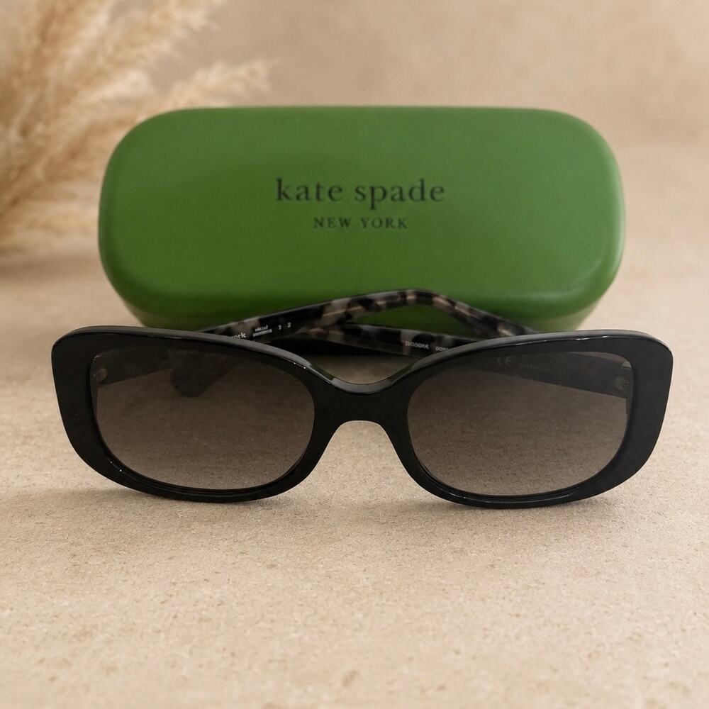 Kate Spade New York Black Rectangle Sunglasses - Picture 4 of 4